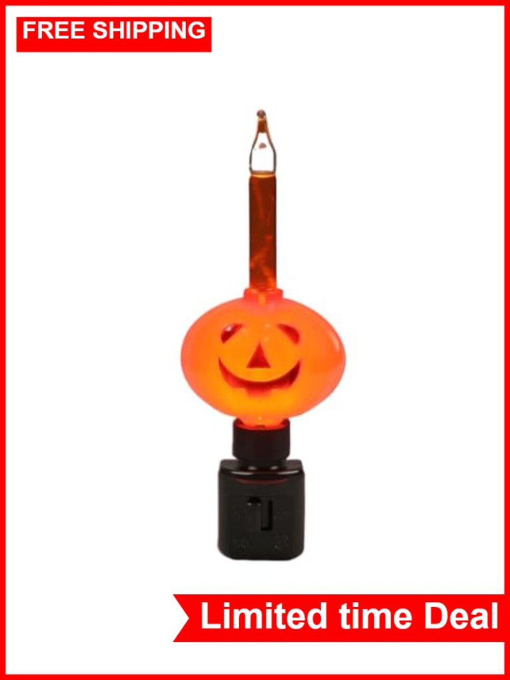 Pumpkin Bubble Night Light Plug In Jack O Lantern Halloween Decor